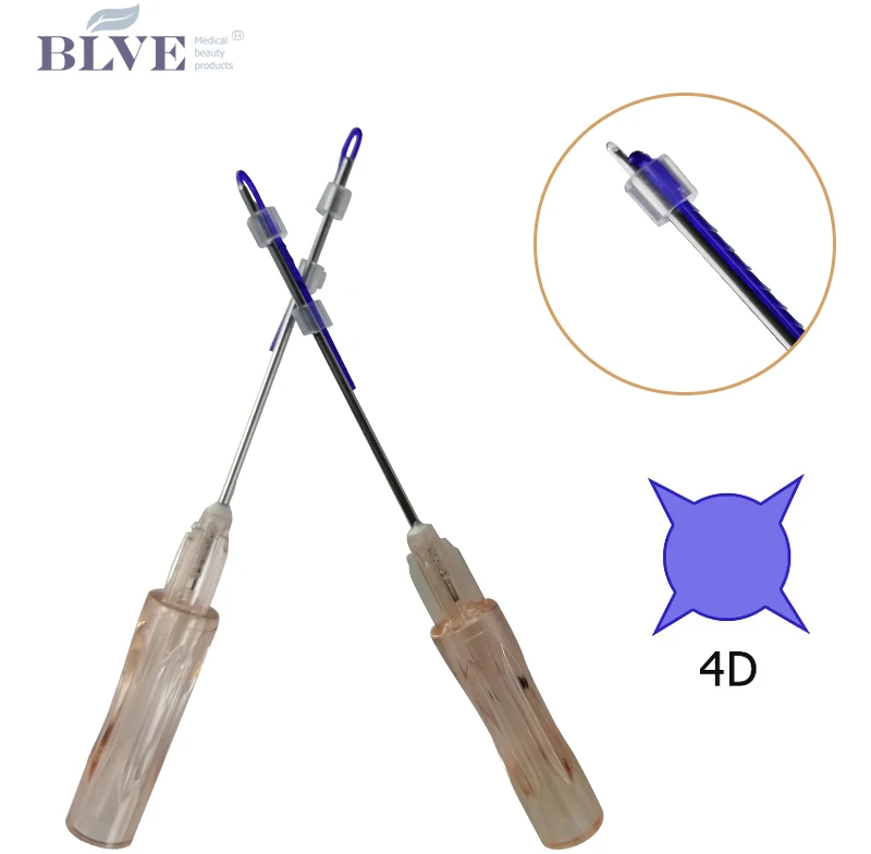 
20G W Blunt cannula Facial Beauty Pdo 4d Cog Lifting Thread For Face V Line 