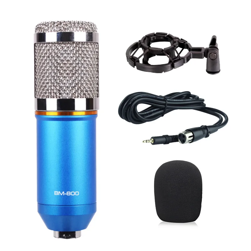 

BM800 bm 800 Studio Condenser Microphone Bundle V8 Sound Card set for webcast live Studio Recording Singing Broadcasting bm-800