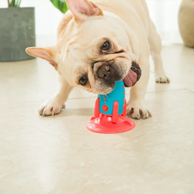 

Manufacture Oem Wholesale Pet Molar, 2021 Hot Sale intelligent pet feeder Dog Chew Toys Dog Toothbrush Pet Molar Toy, Blue and red