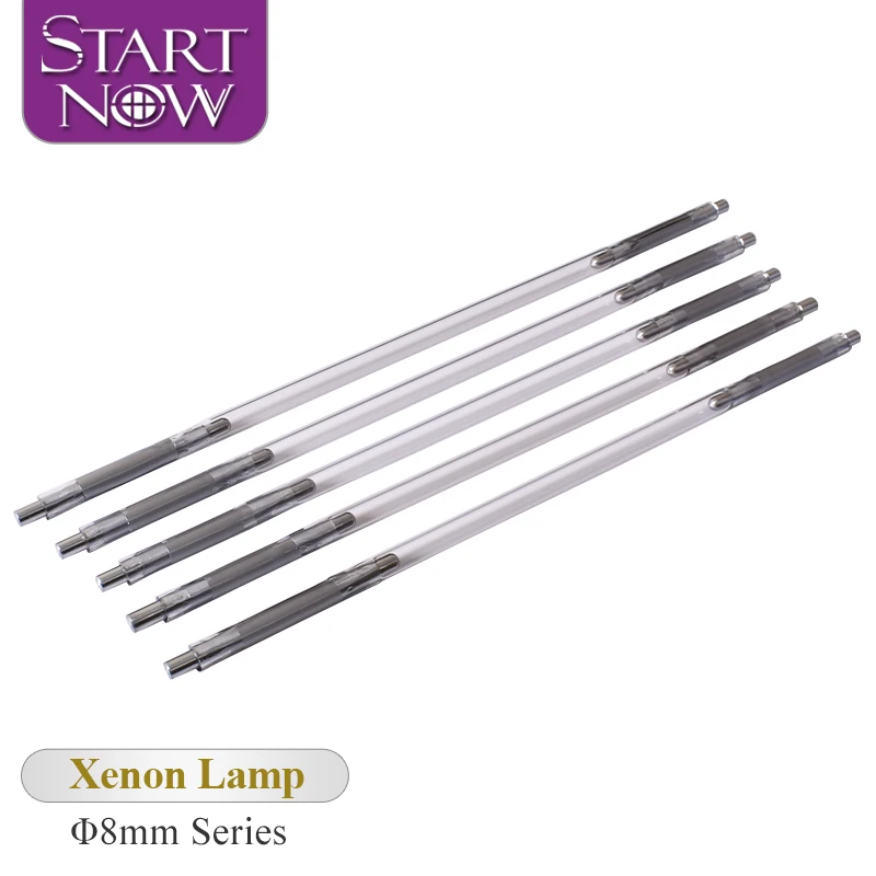 Xenon 8*125*270 Laser Tube Xenon Short Arc Lamp Flash Laser Pulsed Lamp for Welding Machine Parts Laser Accessory YAG Xenon Lamp