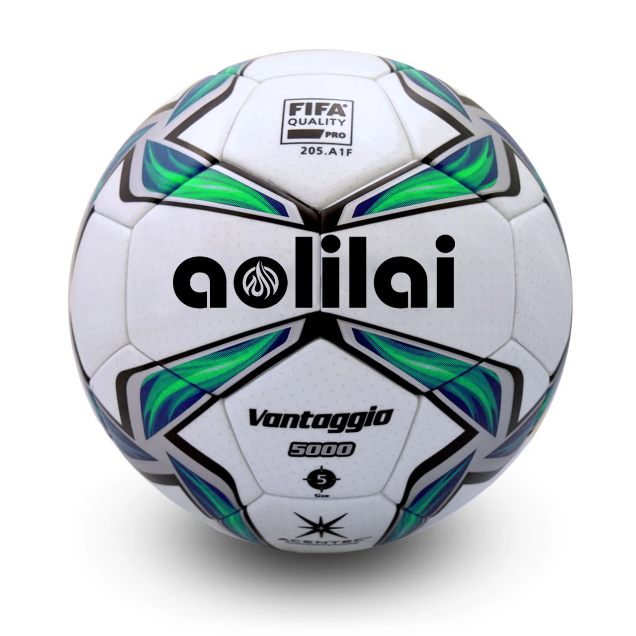 

2021 Wholesale Customize Logo Smooth Surface TPU Leather Soccer Ball Size 5 Football For Sports, Green