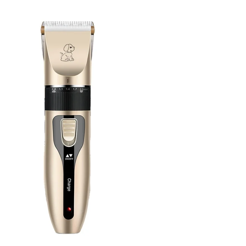 

Professional Dog Shaver Clippers Heavy Duty Pet Hair Trimmer Rechargeable Cordless Electric Quiet Grooming Set Kit, Champagne gold