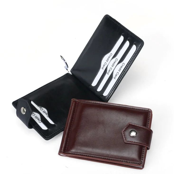 

Men's PU Leather Bifold Wallet Credit ID Card Holder Mini Purse Money Clip