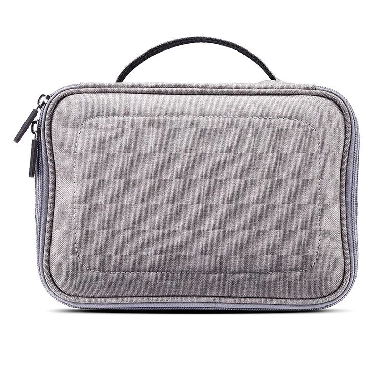 

Rownyeon Private Label Plain Eco Friendly Fabric Travel Cosmetic Bags Cases Travel Toiletry Bag, Gray