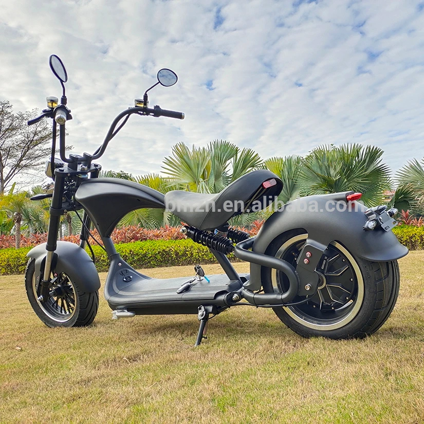 

New Arrival Electric Harleyment Mini moped Motorcycle fat tire citycoco large power 20A 3000W 60km/h dual motor electric scooter, Customized
