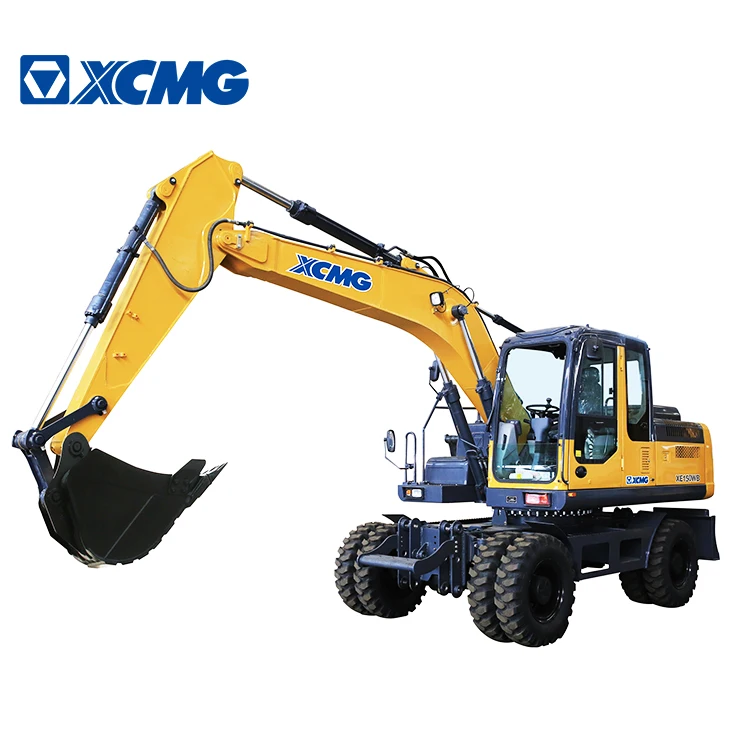 
XCMG Official XE150WB Wheel Excavator 15 Ton Hydraulic Mini Digger Wheel Excavator Price  (1600150941117)