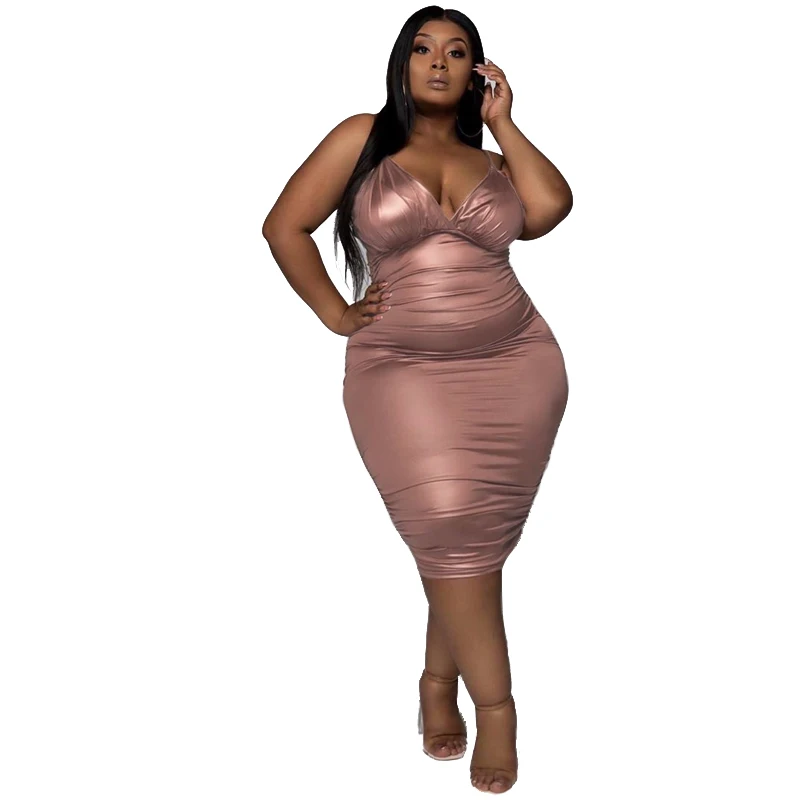 

Cheap Sexy V Neck Summer Plus Size Women Clothing Fashion Plus Size Dress