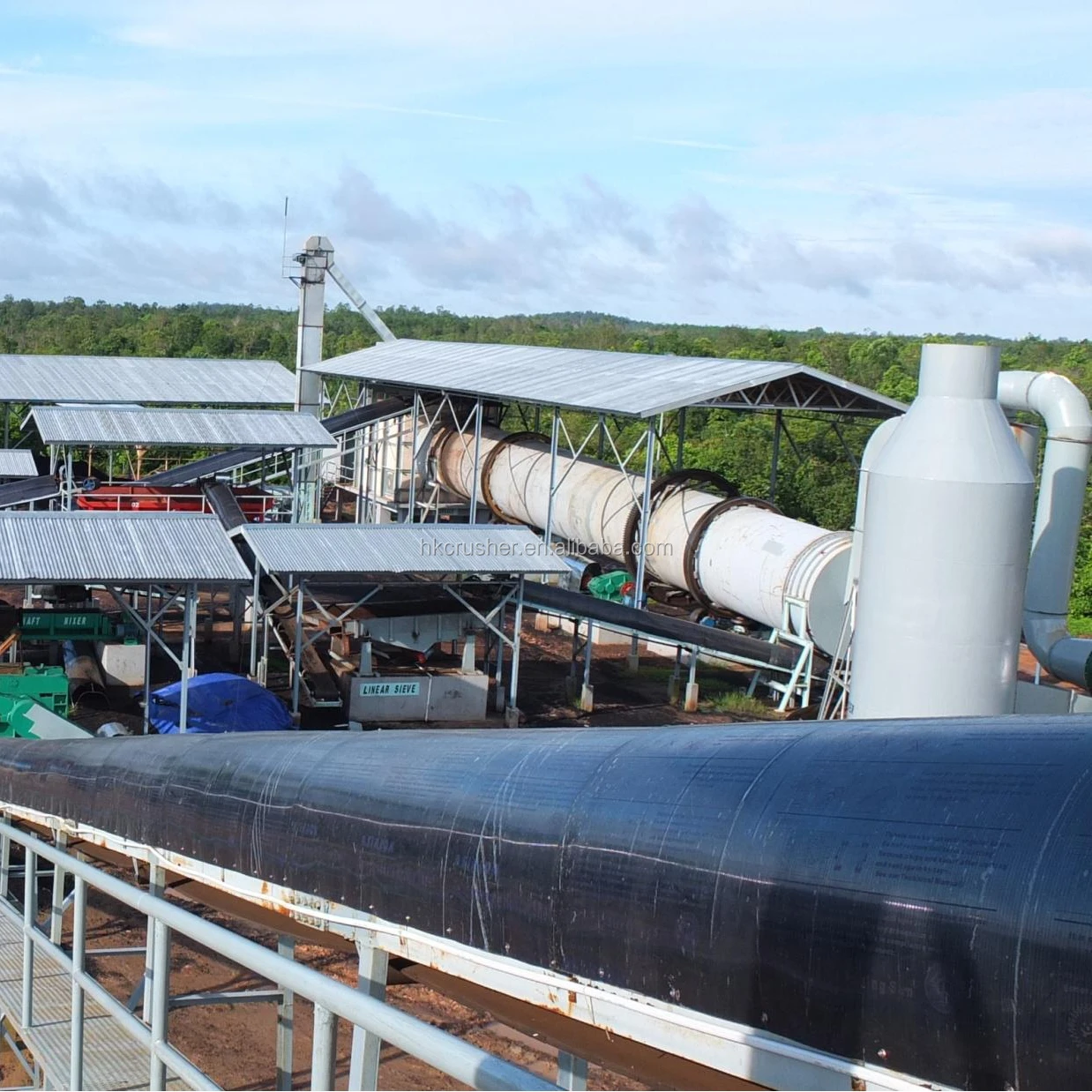 Small rotary drum dryer