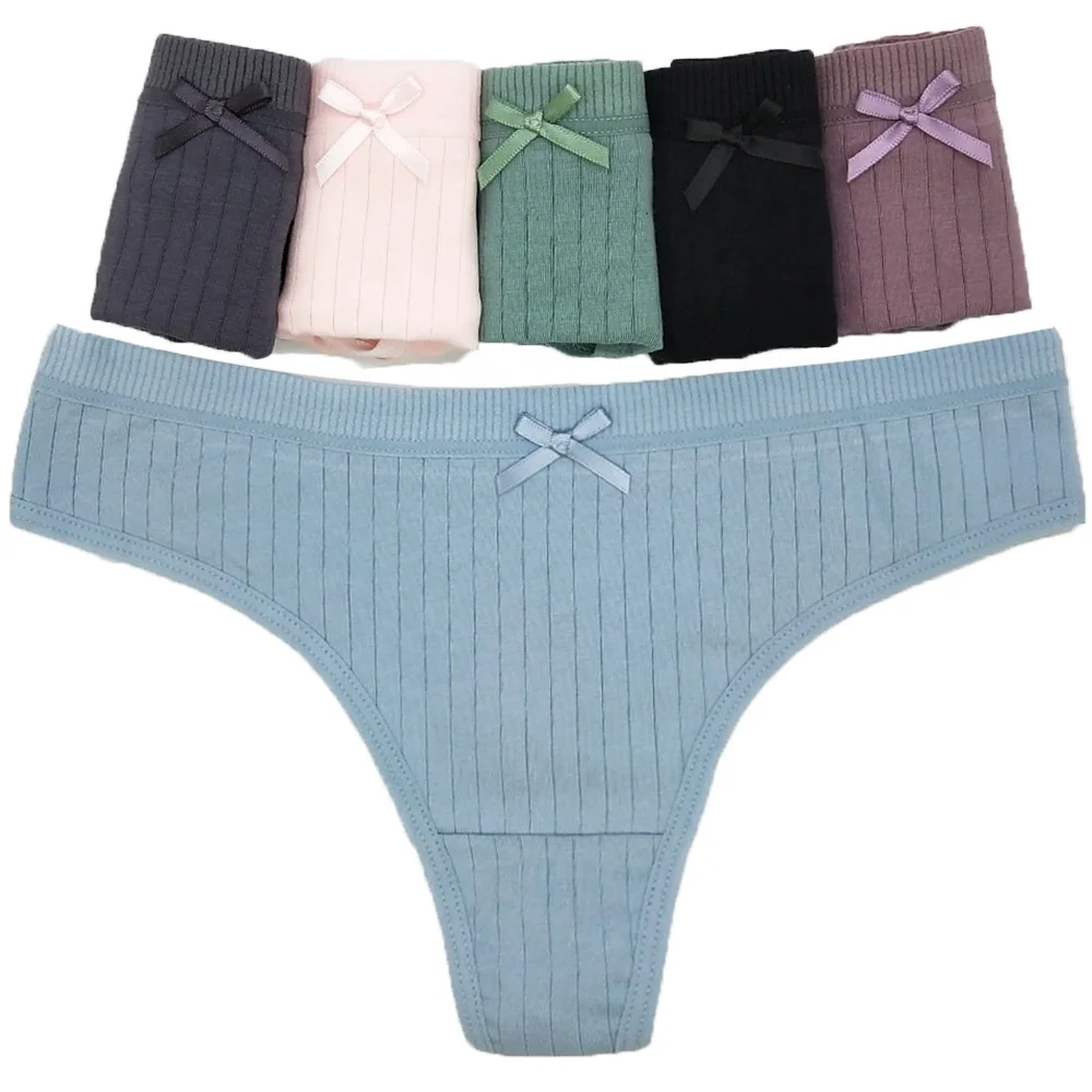 

Women's G-string Thong Cotton Underwear Sexy Lingerie Panties Female Underpants Solid Color Pantys tangas, Black, light shrimp red, dark bean paste, dark gray, light blue, green