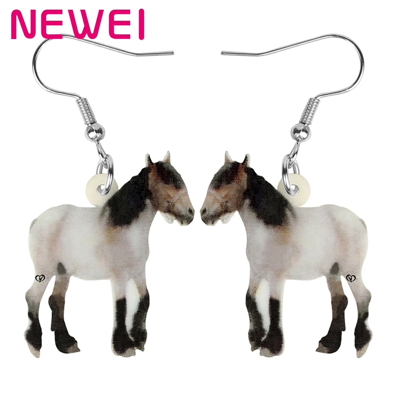 Acrylic Cute Pony Horse Earrin