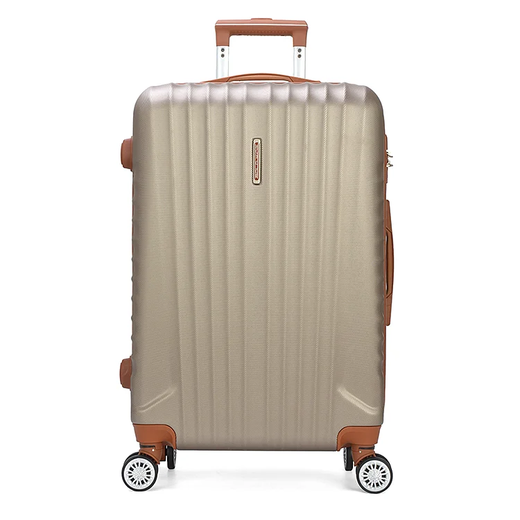 

Vintage Three Colors Travelling Suit Case Carryon Trolley Luggage Bags Cases Suitcase on Wheels, Gray/champagne/silver