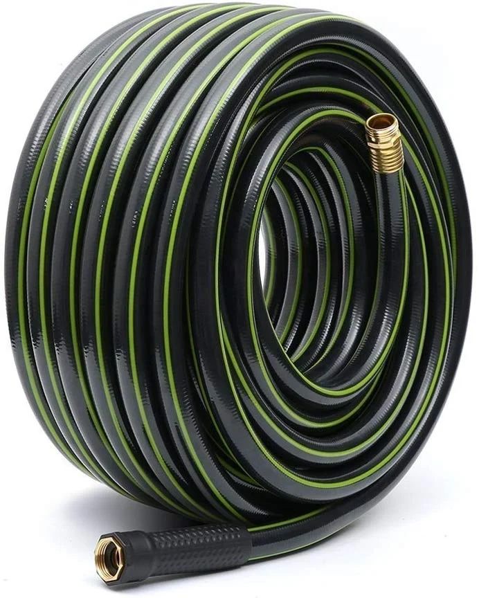 

Brass Fitting 30M 100FT 5/8" Heavy Duty Kink Free PVC Flexible Water Pipe Garden Hose