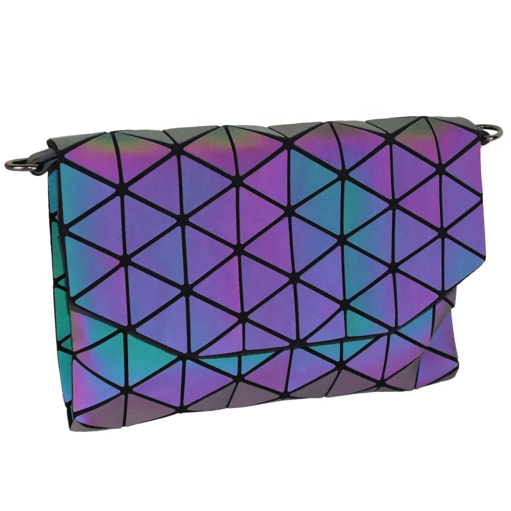 

Crossbody Bag Mulit Pouch Deformable Luminous Geometric Envelope Bag For Women