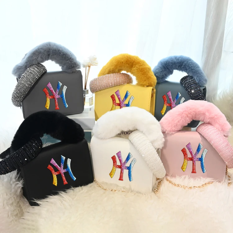 

Designer headbands ladies shoulder and messenger bags rhinestone headbands hair band purses and handbags vendor wholesale, 6 color