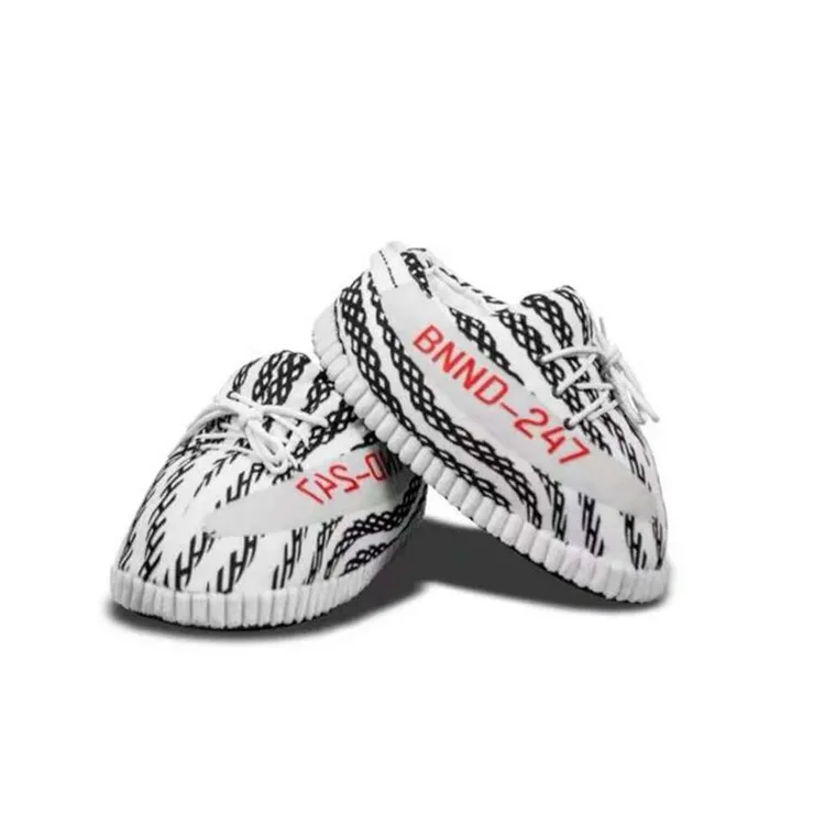 
New design Super fashion Cotton Yezzy AJ custom plush Sneaker Winter Slipper Shoes Men Winter Yezzy 350 Plush Slippers 