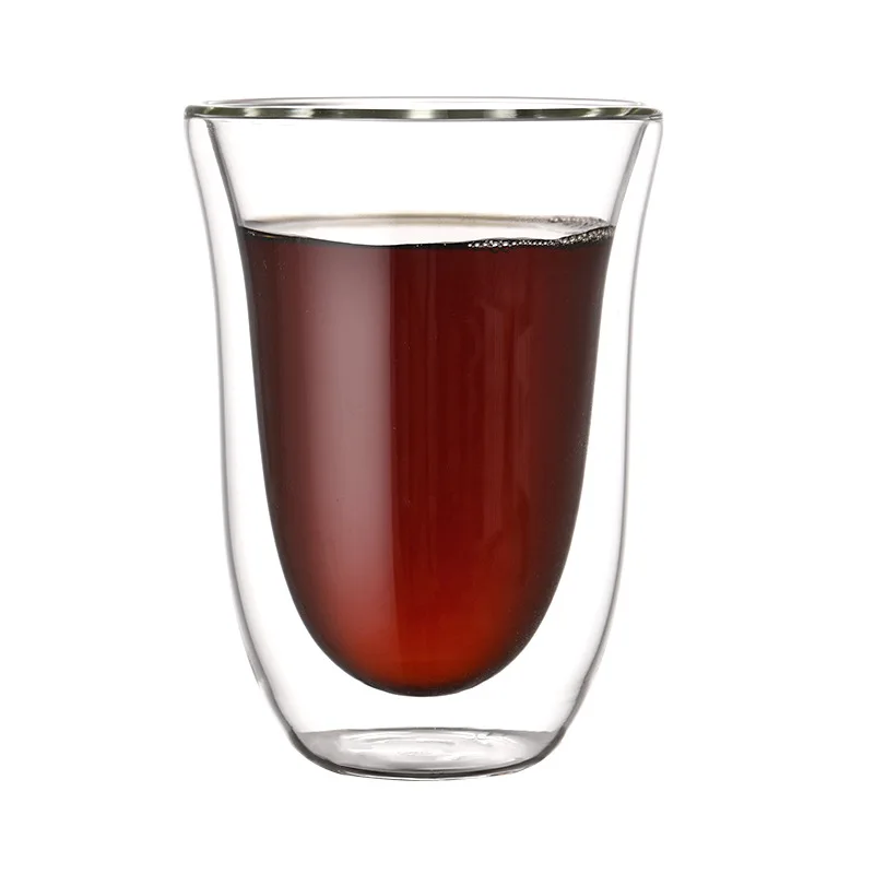 

Best selling High borosilicate double wall coffee cup heat resistant glass mug