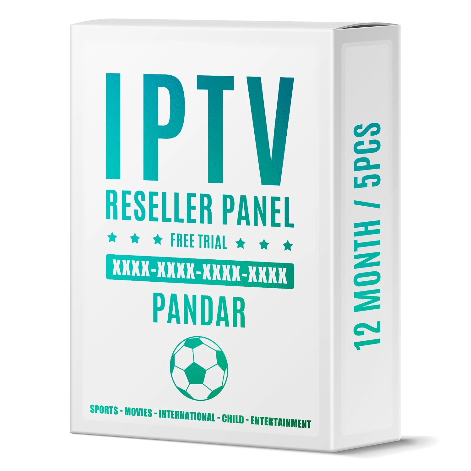 

5pcs 12 months 2021 World IPTV code free trial Android tvbox Set Top Box pandar reseller panel firestick m3u iptv subscription
