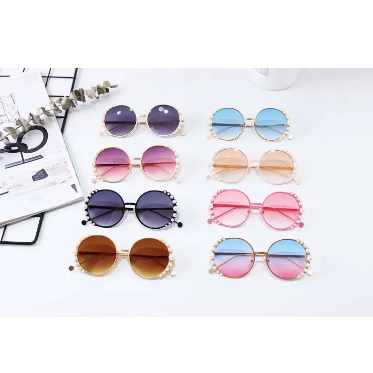 

Fashion pearl sun glasses baby little girls trend personality children and adult diamond sunglasses for kids, As the picture show