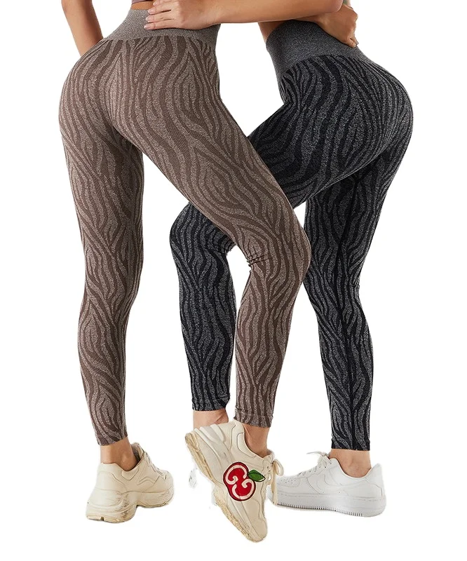 

PASUXI Women Sport Leggings Fitness Seamless Sportswear Fashion Print Push Up Yoga Pants Gym Athletic Running Leggings, As picture