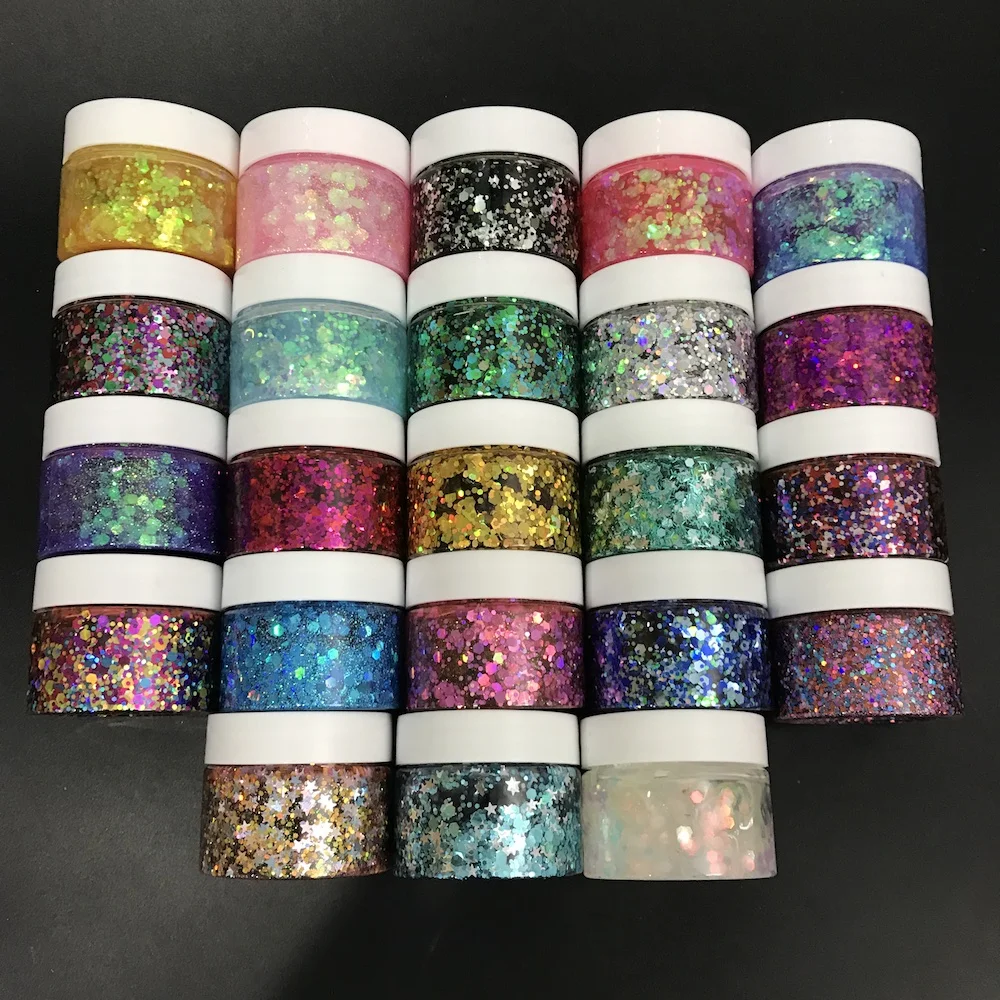 

40g your own logo glitter gel peel-off makeup single eyeshadow cream Loose Chunky Sequins Pigments