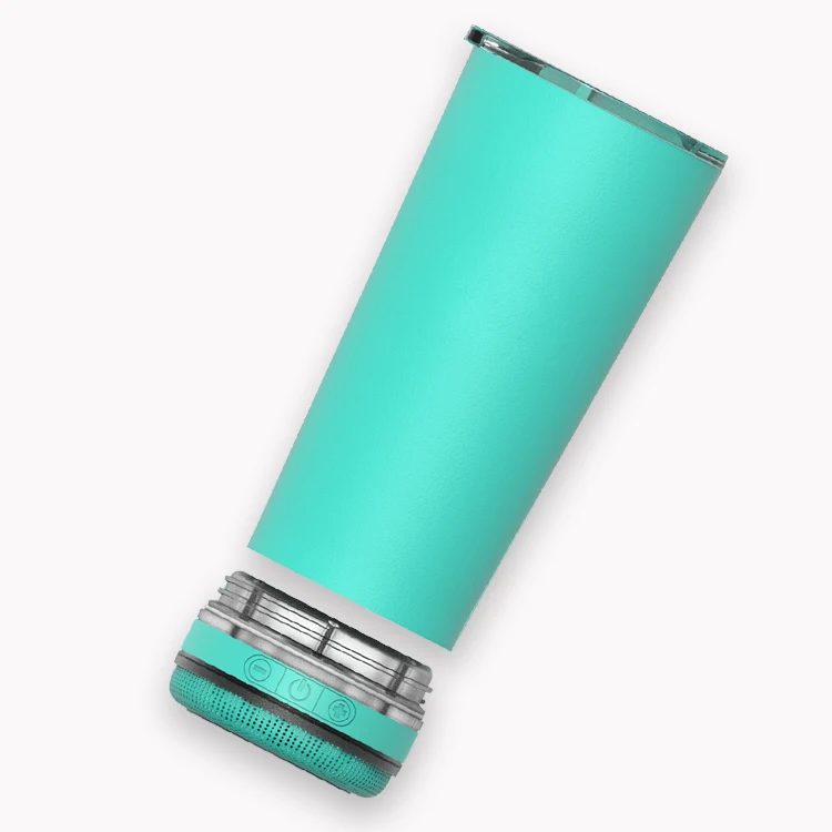 

New arrival water bottle tumbler speaker portable travel speaker cup with horn, Blue