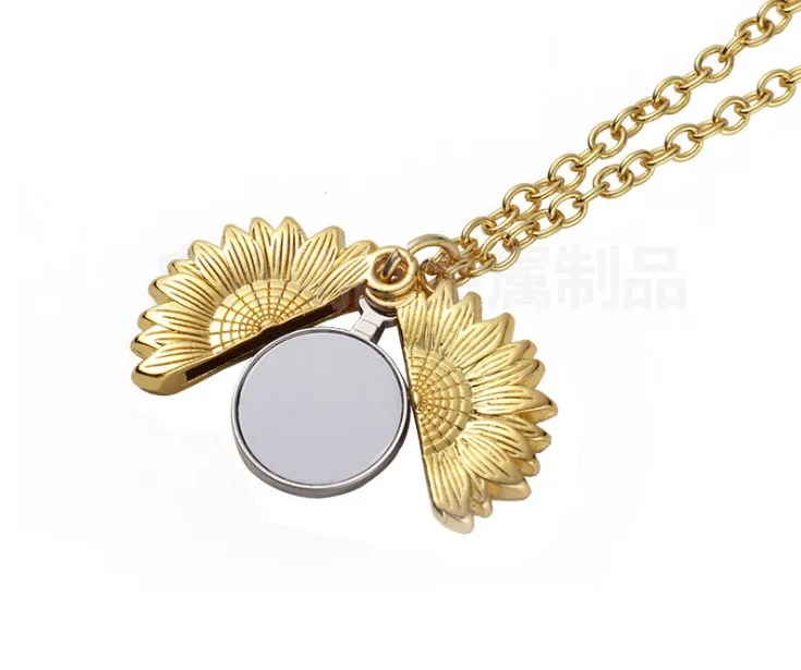 

RubySub DIY Gifts Sun Flower Sublimation Jewelry Necklace Sublimation Necklace Blanks