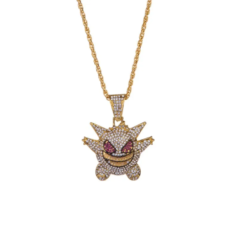 

Hip-hop personality funny necklace Pokemon men and women necklace jewelry
