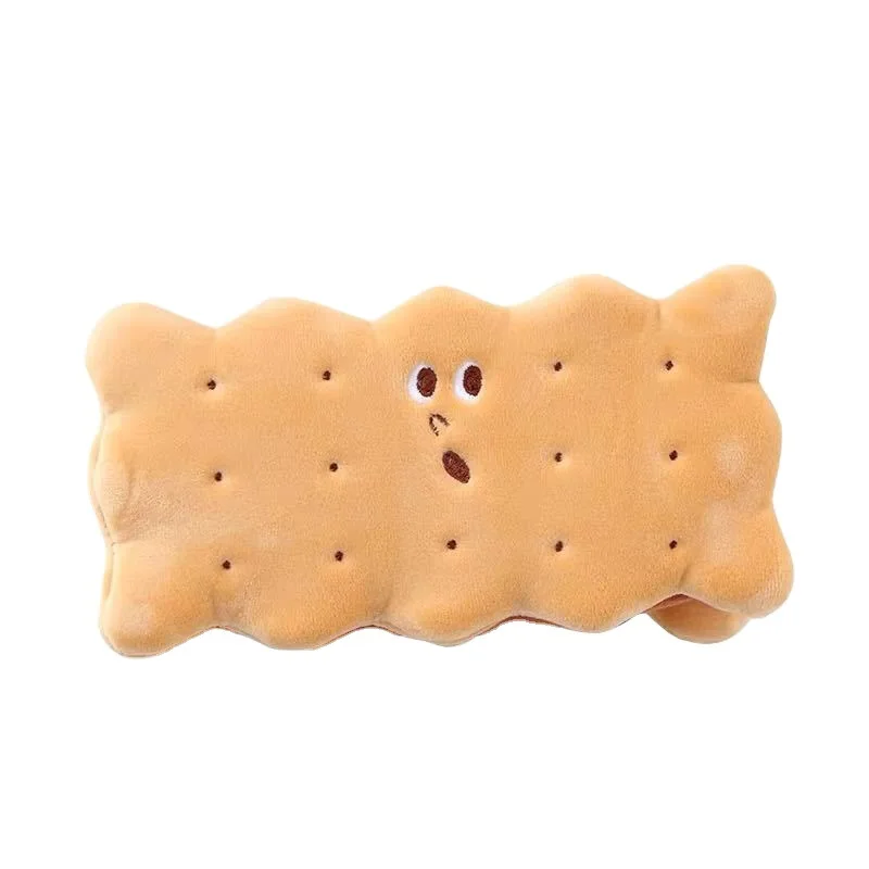 

New Biscuit Pencil Case Large Capacity Storage Bag Plush Cute Cosmetic Bag Pencil Case, Custom