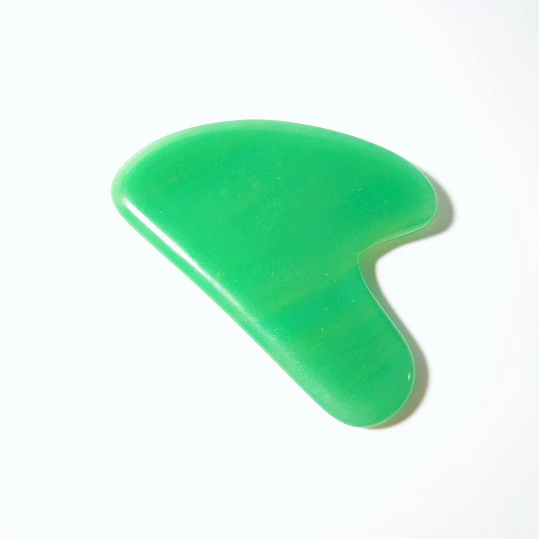 

HONGZHUO Green aventurine Gua Sha Tool - Asian Beauty Secret, for Facial/Removes Toxins/Prevents Wrinkles