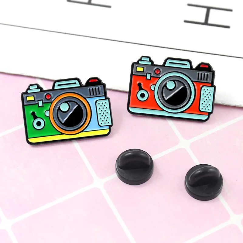 Cartoon Mignon Coloré Caméra Forme Alliage Broche Léger Vêtements PIN