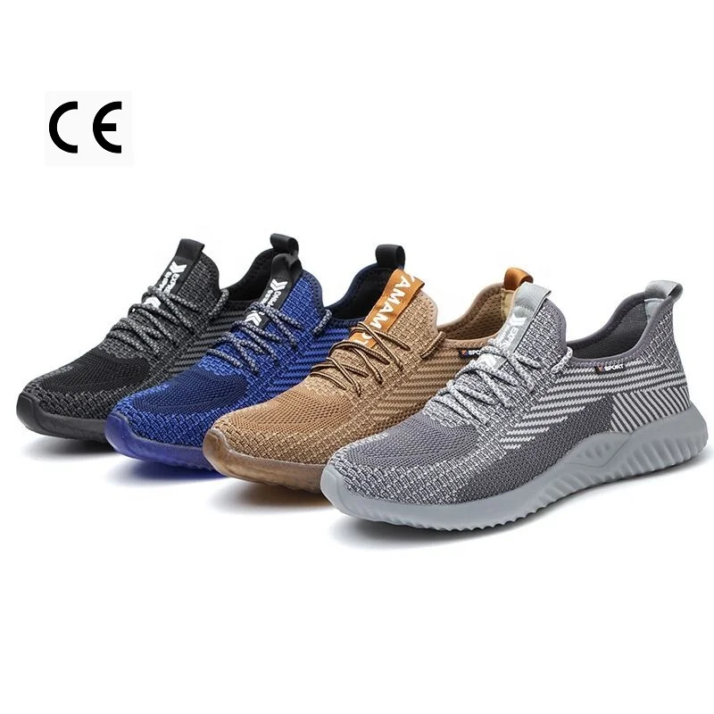 

Hot selling CE Safety Shoes Factory Wholesale Men and Women Breathable Light weight industrial working Steel Toe Safety Shoes