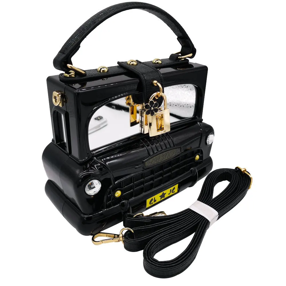 

European and American women's bag Acrylic women's car model lock bag crossbody bag