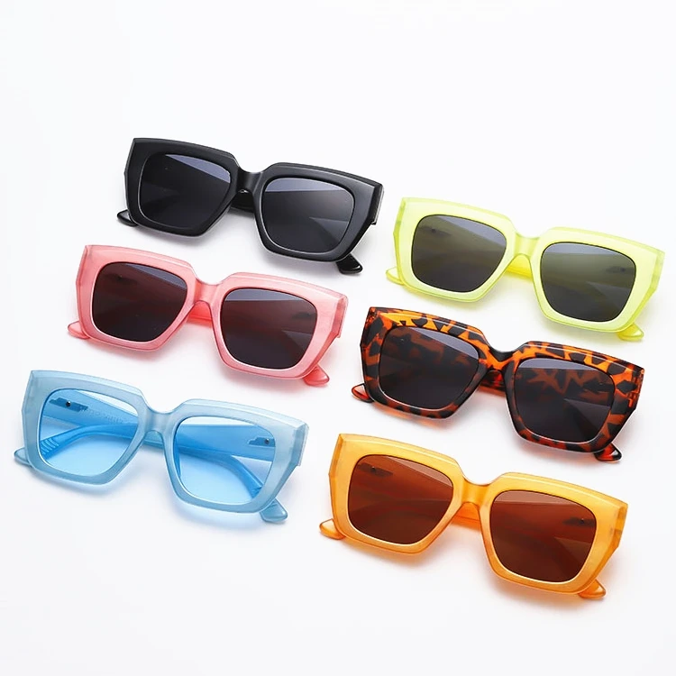 

DL Glasses Fashion Square Shades Trendy Sunglasses for Women Wholesale colorful plastic frame UV sun glasses 2022