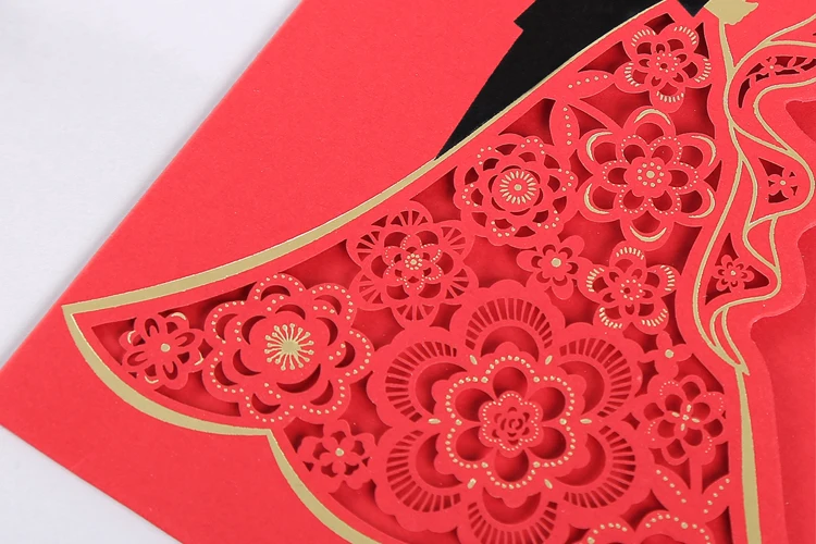 Nepali marriage invitation card chinese/korean/myanmar doc customised wedding invitation card for classic wedding card