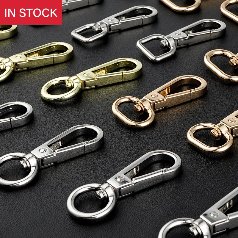 

In Stock 1/2" 5/8" 3/4" 1" Swivel Snap Hook Wholesale 12mm 20mm Metal Lanyard Dog Hook Snap 16mm 25mm Snap Swivel Hooks for Bags, Customized color