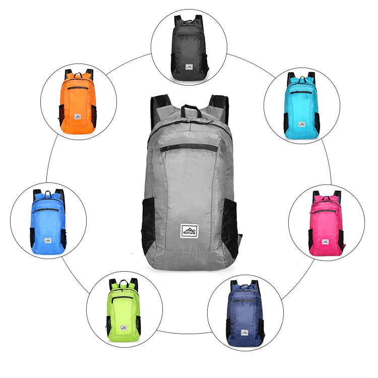 

Wholesale outdoor back packs waterproof nylon lightweight travel hiking camping mochilas foldable bag sports foldable backpack
