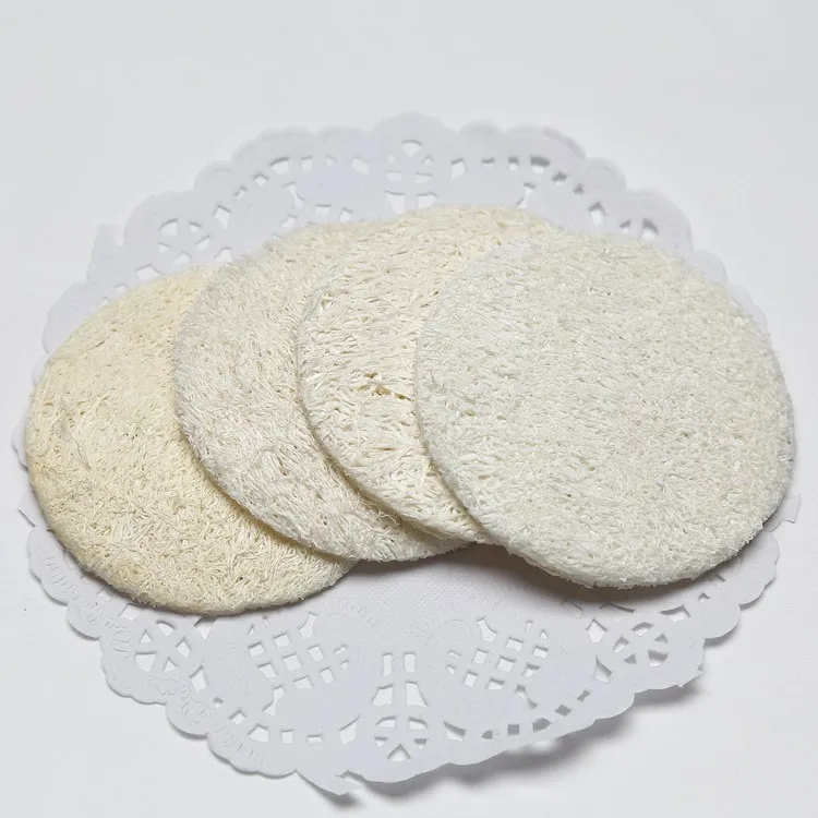 

Wholesale Custom Round Natural Loofah Facial Cleaning Pad Remover Sponge Gifts Facial Loofah Pads, Customized color