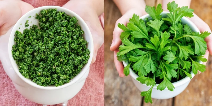 Hanging fresh parsley to dry naturally