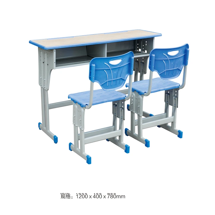 
Free sample modern factory price classroom furniture double student school desk and chair 