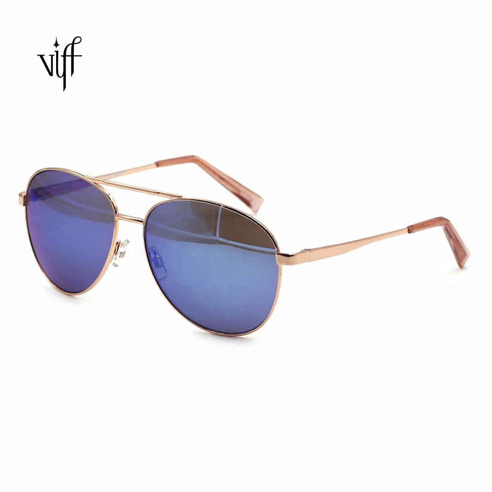 

Design Pilot Male Sun Glass VIFF HM17532 Aviation Metail Frame Quality Oversized Men Sunglasses with Spring Leg Alloy, Multi and oem