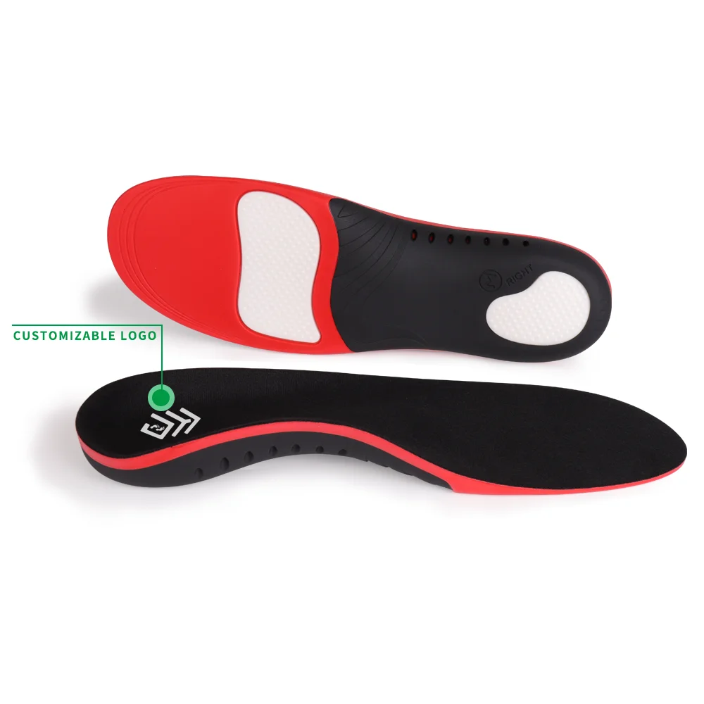 

JOGHN OEM/ODM Pu Sport insoles shockproof orthopedic orthotic flat foot Arch Support insoles