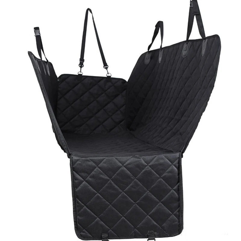 

Luxury Dog Car Seat Covers For Rear Seat Trunk All-round Waterproof Easy Cleaning Non-Slip Pet Dog Car Seat Cover, Black