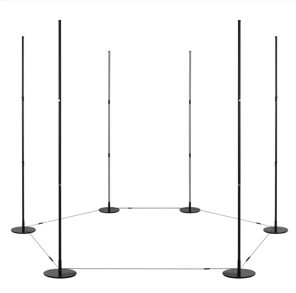Modern minimalist series alloy floor lamp indoor vertical bar black led aluminum display floor lamp