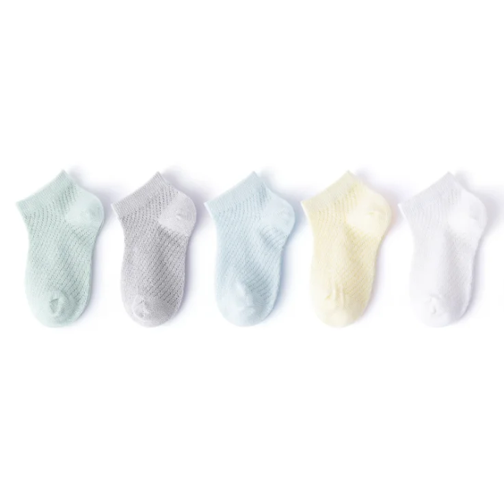 

Wholesale cute baby socks set 5 pairs pack summer mesh socks, Picture shows