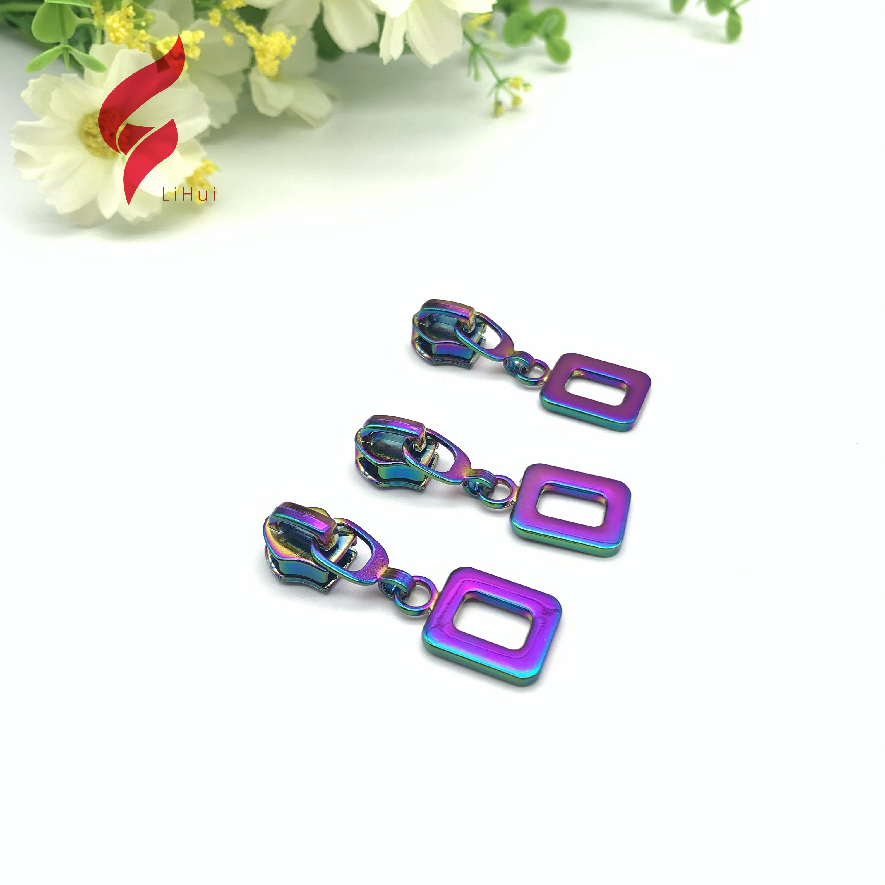 

Personalized Design Custom Embossed Name Logo Fancy PVC Rubber Zipper Pulls for Handbag Decorative Soft Black Bag Shoes, All pantone color can be done