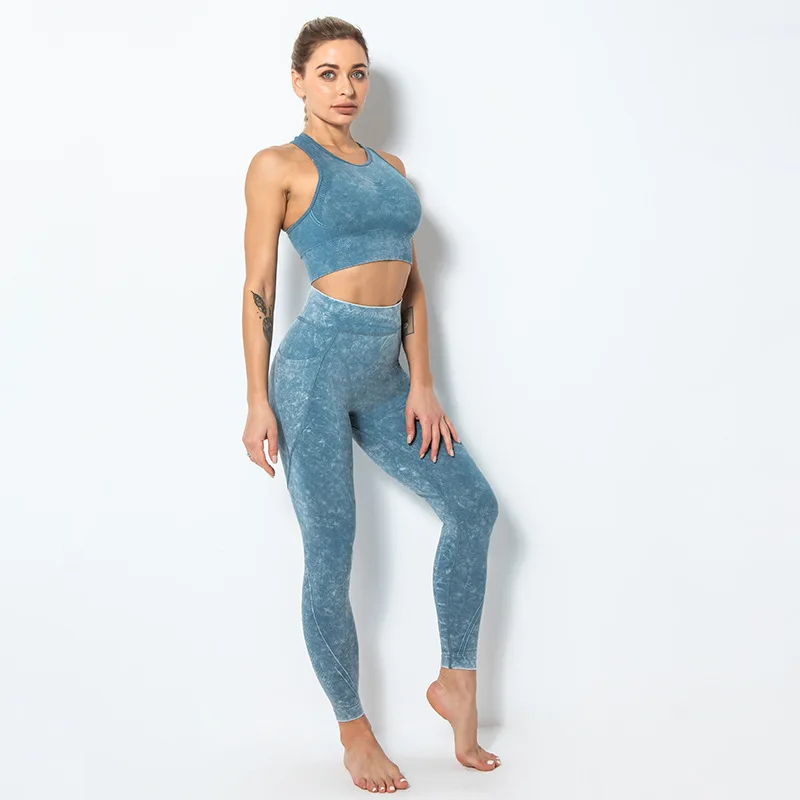 

Active Wear Woman Sports Pants Nude Gym Fitness Outfit Sportswear Conjunto De Mujeres Para Acid Wash Yoga Set