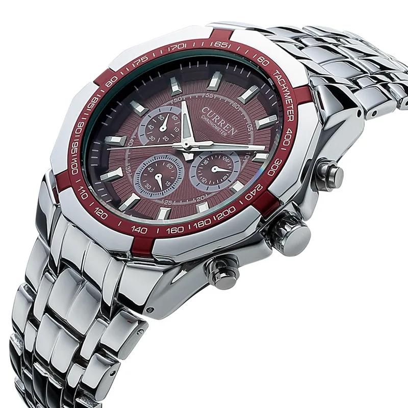 

CURREN 8084 Men Quartz Wristwatches Stainless Steel Best Power Bracelet Watch