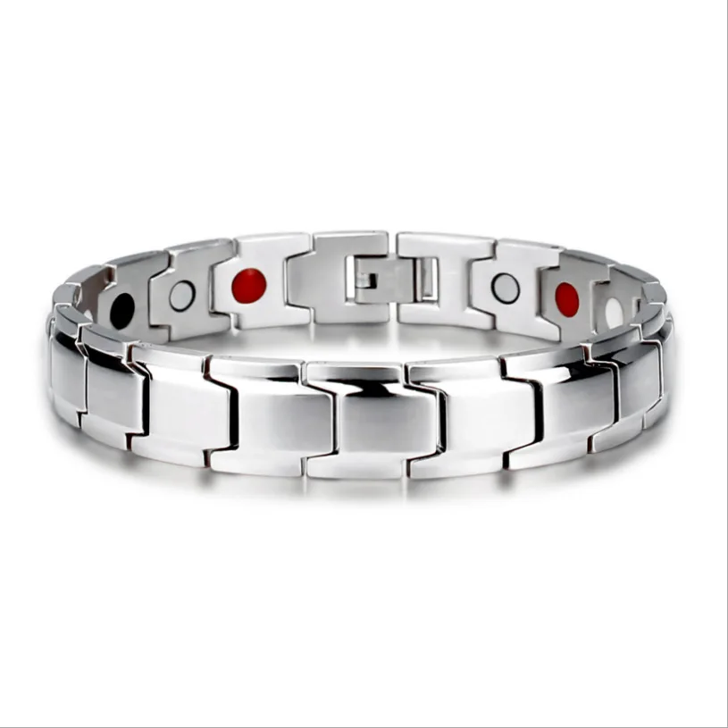 

Removable Magnet Bracelet Fashion Titanium Steel Men's and Women's Magnetic Bracelet Jewelry, As photo