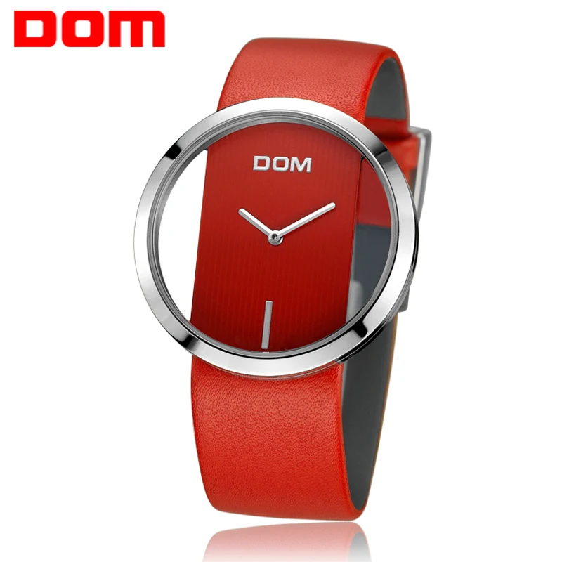 

DOM watch wholesale custom watches ladies Fashion all-match 30m waterproof leather strap watches LP-205