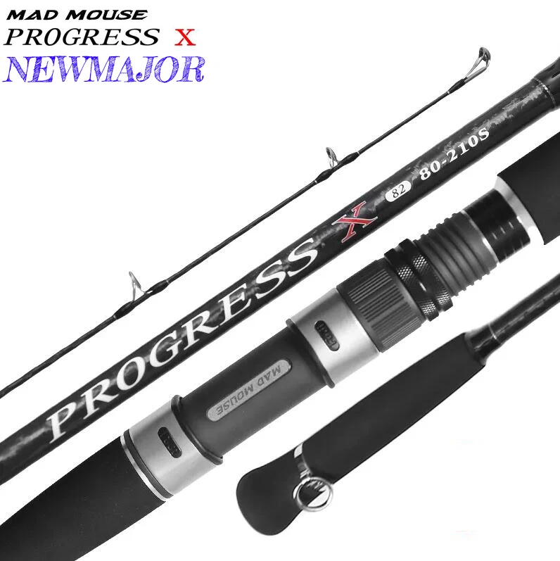 

Madmouse Japan Fuji Parts 2.1/2.4M Offshore Boat Rod 15kgs Progress Spinning Casting Jigging Rod for Sea Bass Fishing